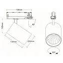 SLV 3-phase spot TRACKSPOT P 17/28W 60° ON-OFF  adjustable, switchable, multipower IP20, white, lacquered 