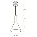 SLV Pendelleuchte LALU® SET CONE 15, E27, 1x max. 4W, IP20, dimmbar, schwarz