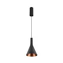 SLV LED Pendelleuchte LALU® SET CONE 15, Aufbauversion, 40°, 10W, 2700/3000K, 550lm, IP20, dimmbar, schwarz
