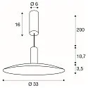 SLV pendant luminaire LALU® SET ELYPSE 33 IP20, black dimmable
