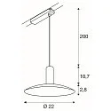 SLV LED 1-Phasen Pendelleuchte LALU® SET ELYPSE 22, IP20, 10W 2700/3000K (CCT Switch) 40°, CRi>90, dimmbar, schwarz / Bronze
