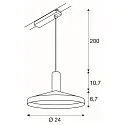 SLV LED 1-Phasen Pendelleuchte LALU® SET TETRA 24, IP20, 10W 2700/3000K (CCT Switch) 40°, CRi>90, dimmbar, schwarz / Bronze