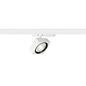 LED 3-Phasen Strahler EURO CUBE 2 L PHASE, CRi>90, UGR<19, kardanisch, C dimmbar, 21W 4000K 2800lm 40°, weiß / schwarz