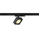 LED 3-Phasen Strahler EURO CUBE 2 L PHASE, CRi>90, UGR<19, kardanisch, C dimmbar, 21W 3000K 2750lm 40°, schwarz