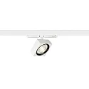 LED 3-Phasen Strahler EURO CUBE 2 L DALI, CRi>90, UGR<19, kardanisch, DALI dimmbar, 21W 4000K 2800lm 40°, weiß / schwarz