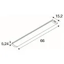 SLV light bar BATTEN FLAT P 600 27 ON-OFF CCT Switch, switchable, multipower IP44/20
