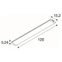 SLV light bar BATTEN FLAT P 1200 52 ON-OFF EM 3H MW with sensor, CCT Switch, multipower, with emergency light module IP44/20