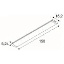 SLV LED Lichtleiste BATTEN FLAT P 1500 72 EM 3H, IP44 IK04, 150cm, 3h Notlicht, 230V AC/DC, 29-50W 3000-5000K, schaltbar