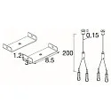 SLV Zubehör für BATTEN FLAT P - Y-Seilabhängung, 2er-Set, 200cm, mechanisch, kürzbar, Edelstahl
