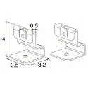 SLV Zubehör für BATTEN FLAT P - Befestigungshaken für horizontal geführte Drahtseile, 2er Set. Edelstahl