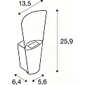 SLV wall luminaire RASTERLYS WL UP/DOWN conical IP65, anthracite dimmable