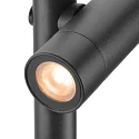 SLV Outdoor LED-Stehleuchte HELIA SLIM POLE DOUBLE, IP65 IK03, Erdspieß-Stativ + Steckerkabel, 2x 6W 2200K 500lm 38°, schaltbar