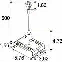 Abhängeset für Lichtbandsystem EASYLIGHT, Stahlseil mit Öse, 500cm, edelstahl
