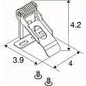 SLV mounting bracket PANEL P | PAVANNO, stainless steel