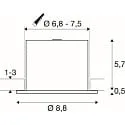 ceiling recessed luminaire UNIVERSAL DOWNLIGHT FIX with cover IP65