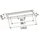 Aufbaurahmen für LED PANEL P und PAVANNO, 120/30cm, weiß