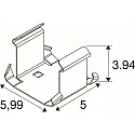SLV Montageclip Q-STIN T5, Q-STIN T8, VLG T5, VLG T8 für LED Lichtbandsystem RETRO, silber
