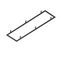 Einbaurahmen für LED PANEL P und PAVANNO, 120/30cm, schwarz