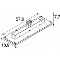 3-phase luminaire TRACK PANEL IP20, white 