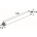 SLV LED Feuchtraumleuchte TUBULAR P, 150cm, 58W, IP66, IK07, DALI dimmbar, weiß, 4000K, 9600lm