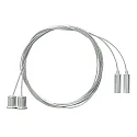 Abhängeset für LED Feuchtraumleuchte TUBULAR P, 200cm, 2 Stück, silber