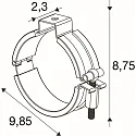 SLV Montagezubehör für LED Feuchtraumleuchte TUBULAR P, Halterung, 2 Stück, silber/schwarz 