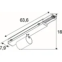 SLV LED Strahler EASYLIGHT LED Lichtbandsystem, 12W, 1920/4720lm, IP20, DALI dimmbar, 2700K, schwarz