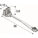 SLV Steckverbinder CON 4P003 für LED Lichtbandsystem RETRO, 4-polig, weiß