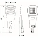 SLV LED Mastleuchte STREET A MIDI, 120W, 4000K, 18000lm, IP66, grau