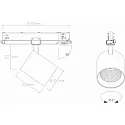 SLV LED 3-Phasen Strahler TRACKSPOT V, 24°, 23,8cm, 12W, IP20, DALI dimmbar, 3000K, 1528/4758lm, schwarz