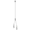 Abhängeset für LED Deckenleuchte BATTEN INDUSTRY C+P, 200cm, Stahlseil, silber