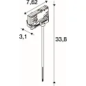 SLV Schienenadapter BATTEN INDUSTRY C+P, DALI, weiß