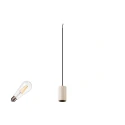 3-Phasen Pendelleuchte FITU PD 3PH SET STONE E27 ST64, Set inkl. Leuchtmittel, 7.5W 2700K, CRi>90, dimmbar, Klarglas