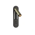 LED Wand-Einbauleuchte GRIP! S WL, 4.2W 2700K 190lm 29°, CRi>90, verstellbar, mit Dimm-Schalter + USB-C Port, bronze / schwarz