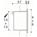 SLV Recessed luminaire FRAME BASIC LED silver grey warmwhite, LED warm white