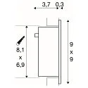 SLV Recessed luminaire FRAME CURVE LED silver grey LED warmwhite, LED warm white