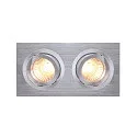 Recessed spotlight NEW TRIA II GU10, alu brushed