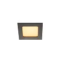 LED Recessed luminaire FRAME BASIC LED SET Downlight, 9,4W, SMD LED, 3000K, 90°, incl. Driver, Clip springs, black