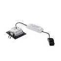 SLV LED Einbauleuchte FRAME BASIC LED SET Downlight, 9,4W, SMD LED, 3000K, 90°, inkl. Treiber, Clipfedern, schwarz