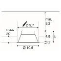 Recessed luminaire HORN-T GU10, 1xGU10, 230V, Clip springs, black