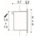 SLV Recessed luminaire FRAME BASIC LED, housing white, LED warmwhite