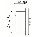 SLV Einbauleuchte FRAME CURVE LED weiß, LED warmweiß