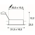 SLV Ceiling recessed spot NEW TRIA ES111 2 SQUARE, 2xGU10, 230V, incl. Clip springs, black