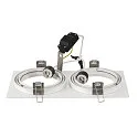 SLV Deckeneinbaustrahler NEW TRIA ES111 2 SQUARE, 2xGU10, 230V, inkl. Clipfedern, weiß