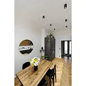 SLV Ceiling luminaire TRILEDO ROUND CL Surface mount luminaire Downlight, LED, 6W, 38°, 3000K, incl. driver, matt black