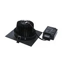 LED Ceiling recessed spot NEW TRIA DL SET, square, COB LED, 2700K, 30°, incl. Driver, Clip springs, black