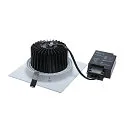 SLV LED Deckeneinbaustrahler NEW TRIA DL SET, eckig, COB LED, 2700K, 30°, inkl. Treiber, Clipfedern, weiß