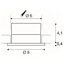 SLV LED Ceiling recessed luminaire PATTA-I, round, 12W, COB LED, 38°, 3000K, IP65, incl. Driver, alu brushed