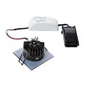 LED Ceiling recessed luminaire PATTA-I, square, 12W, COB LED, 38°, 3000K, IP65, incl. Driver