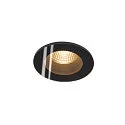 LED Ceiling recessed luminaire PATTA-F, round, 12W, COB LED, 38°, 3000K, IP65, incl. Driver, black
